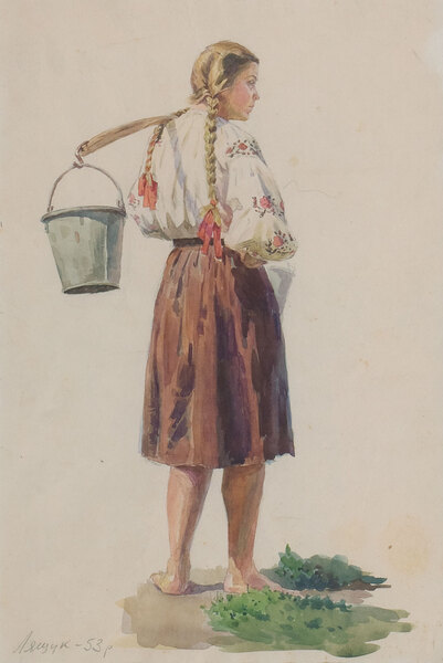 SOLD Girl with a yoke