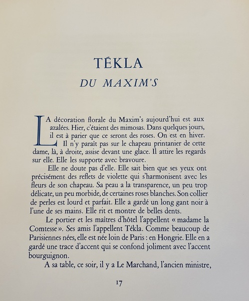 Tekla du Maxim's - Jean Paul Domergue