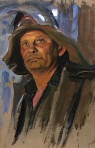 Portrait of the socialist labor hero Zinoviev V.Y (Study)