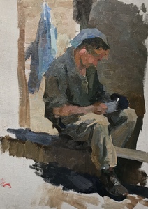 Worker with blue cap