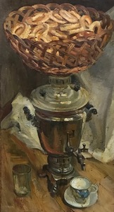 Still life with a samovar and bubliks Only 200 euro