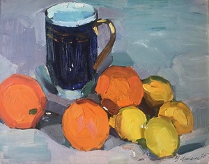 Still life with oranges