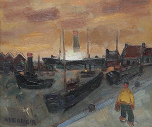 At the harbour - Alfons Vermeir